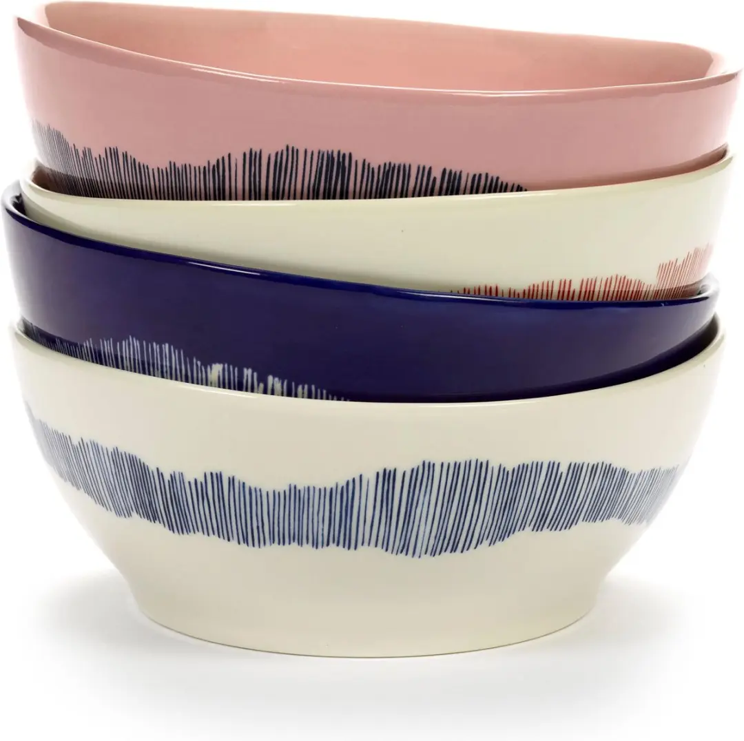 Serax Feast By Ottolenghi Kom Ø18cm - Donkerblauw/Wit