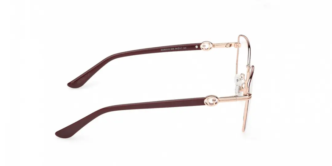 Guess GU50312 Brilmontuur - Shiny Bordeaux