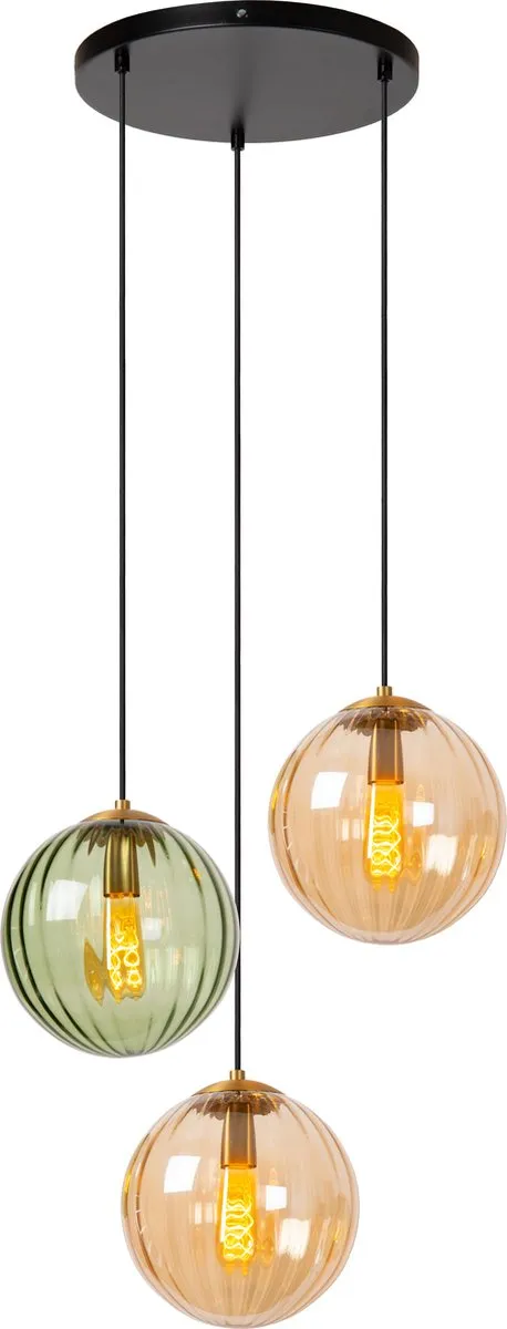 Lucide Monsaraz Hanglamp Ø35cm - 3xE27 Groen