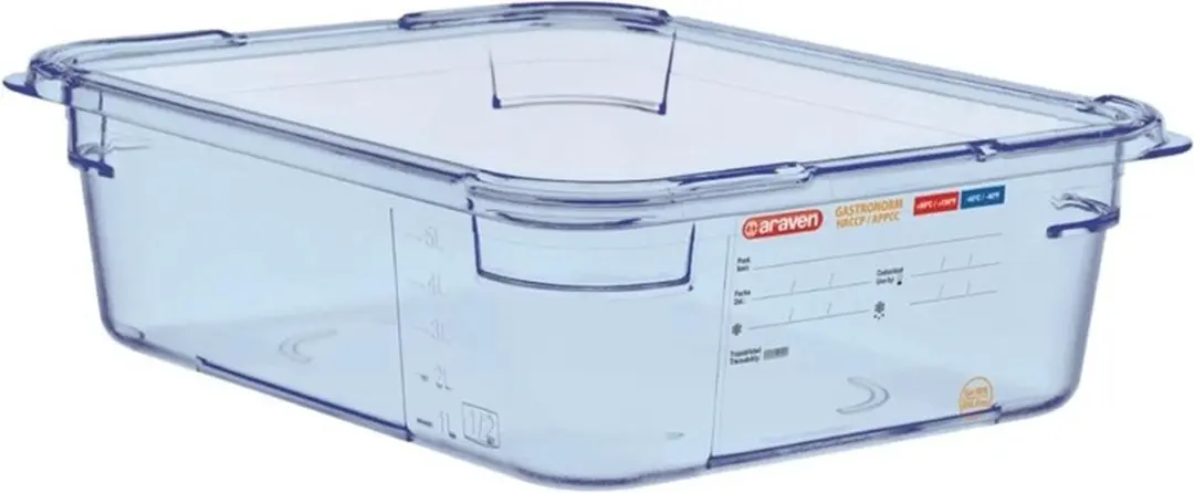 Araven ABS blauwe GN 1/2 voedseldoos 10cm diep