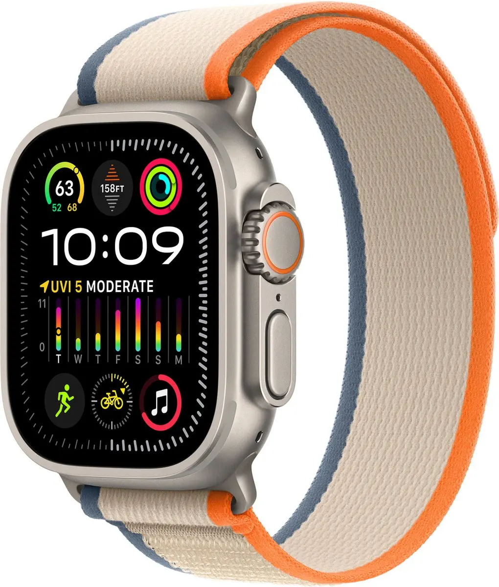 Apple Watch Ultra 2 GPS + Cellular 49mm - Titanium - Oranje/Beige