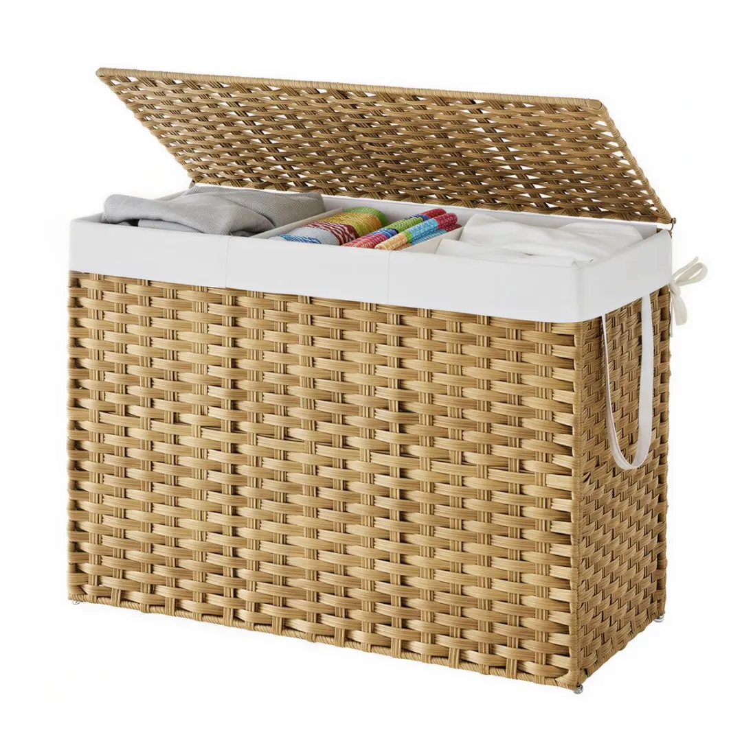 Songmics Opvouwbare Rattan Wasmand 200L