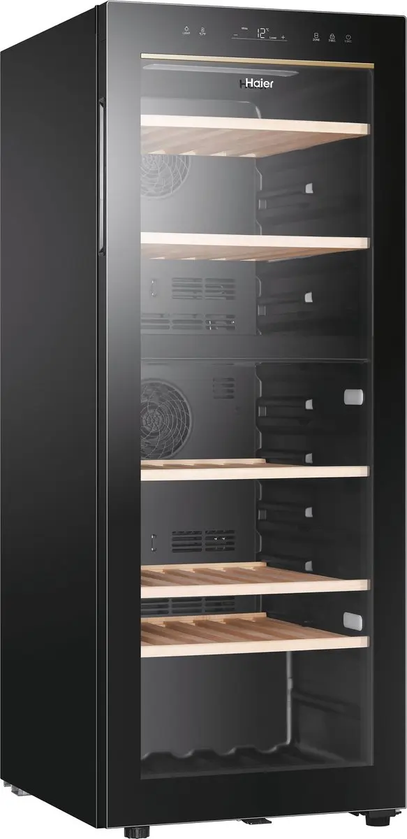 Haier HWS79GDG Wijnkoelkast 2 Zones - 79 Flessen - 190L - Zwart