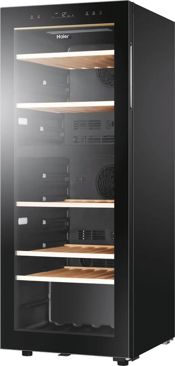 Haier HWS79GDG Wijnkoelkast 2 Zones - 79 Flessen - 190L - Zwart