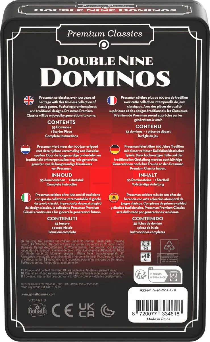 Goliath Double Nine Dominos - Actiespel - 933461
