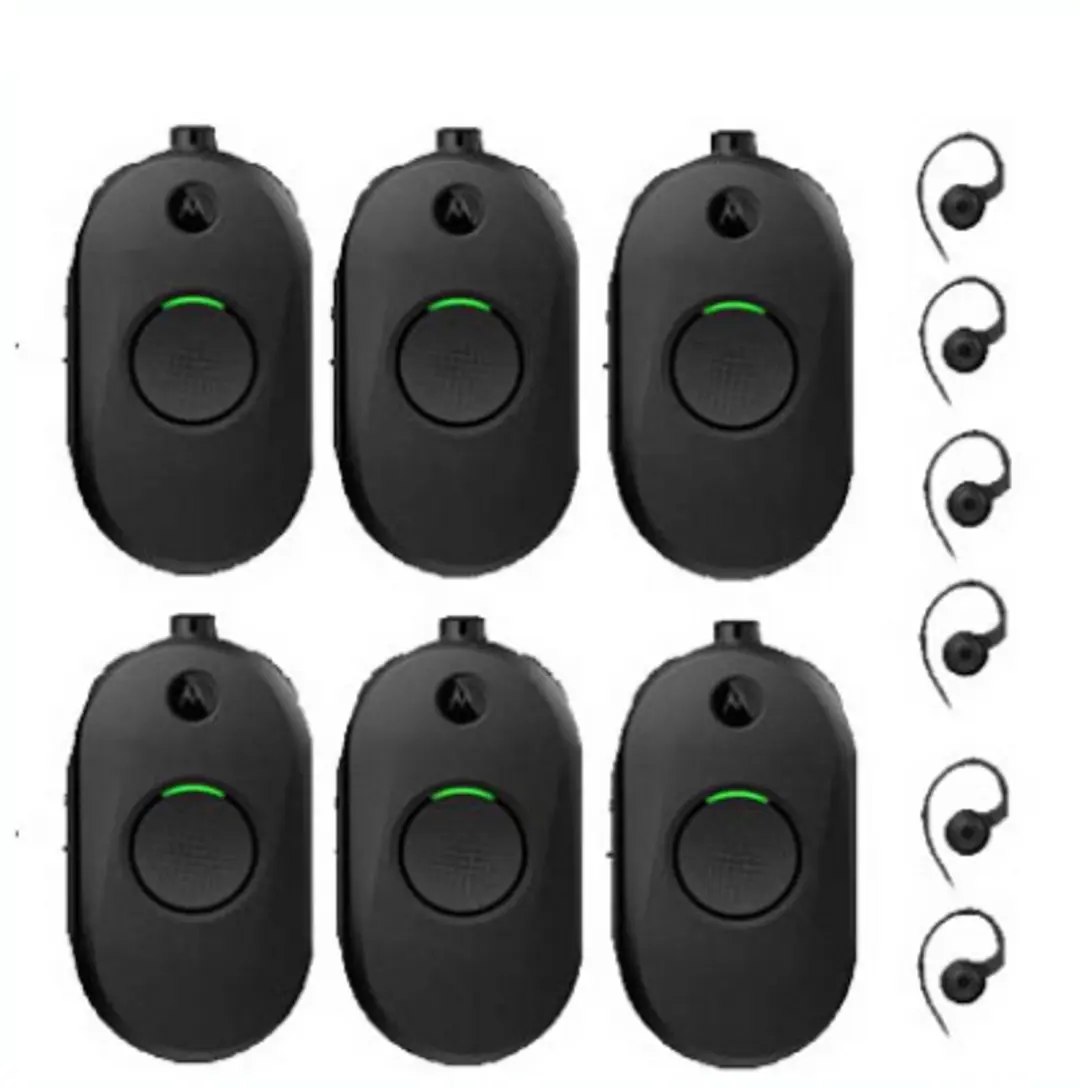 Motorola CLP446E Mini Portofoon Set - 6 Stuks Zwart