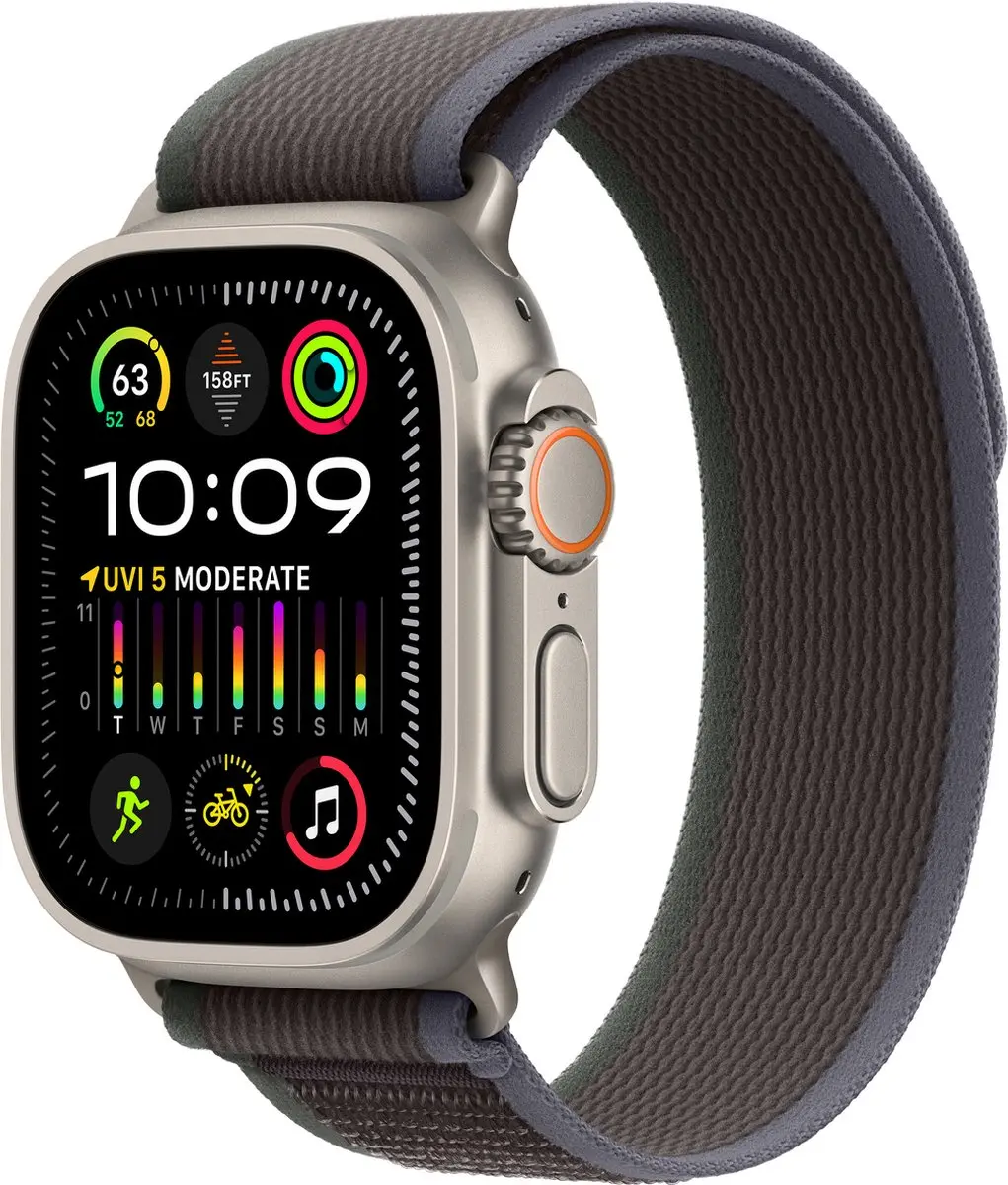 Apple Watch Ultra 2 GPS Cellular 49mm - Titanium - Blauw/Zwart