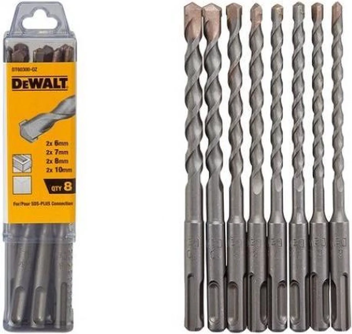 DeWalt DT60300 SDS-Plus Hamerboor Set - 8-delig - 6mm