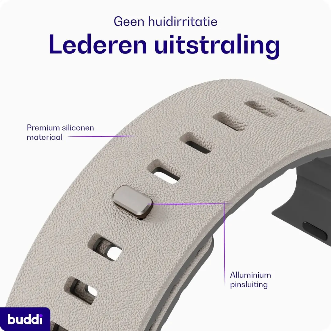 Buddi Luno Magnetisch Apple Watch Bandje - 38/40/41/42mm Grijs