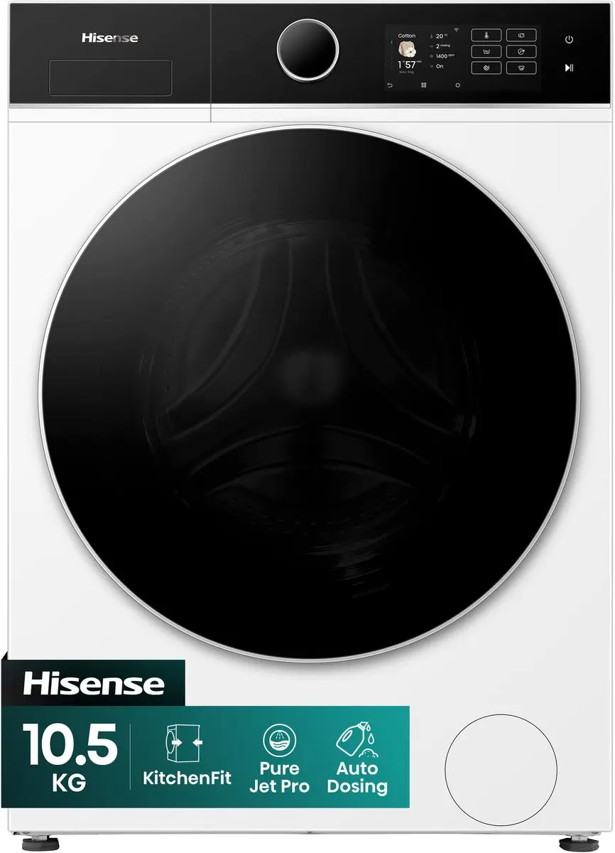 Hisense WF5I1045BWQ Wasmachine Voorlader 10,5 kg 1400 RPM