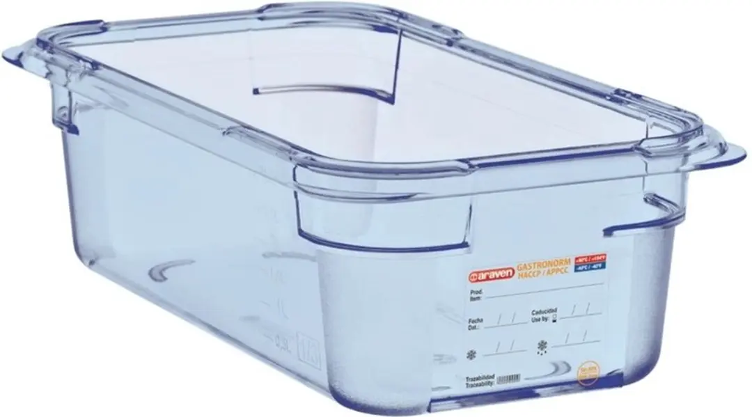 Araven ABS blauwe GN 1/4 voedseldoos 10cm diep