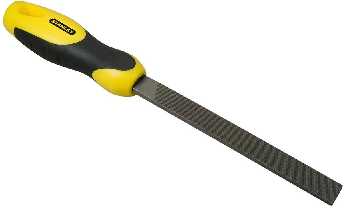 Stanley Platte Vijl Halfzoet 200mm - Geel