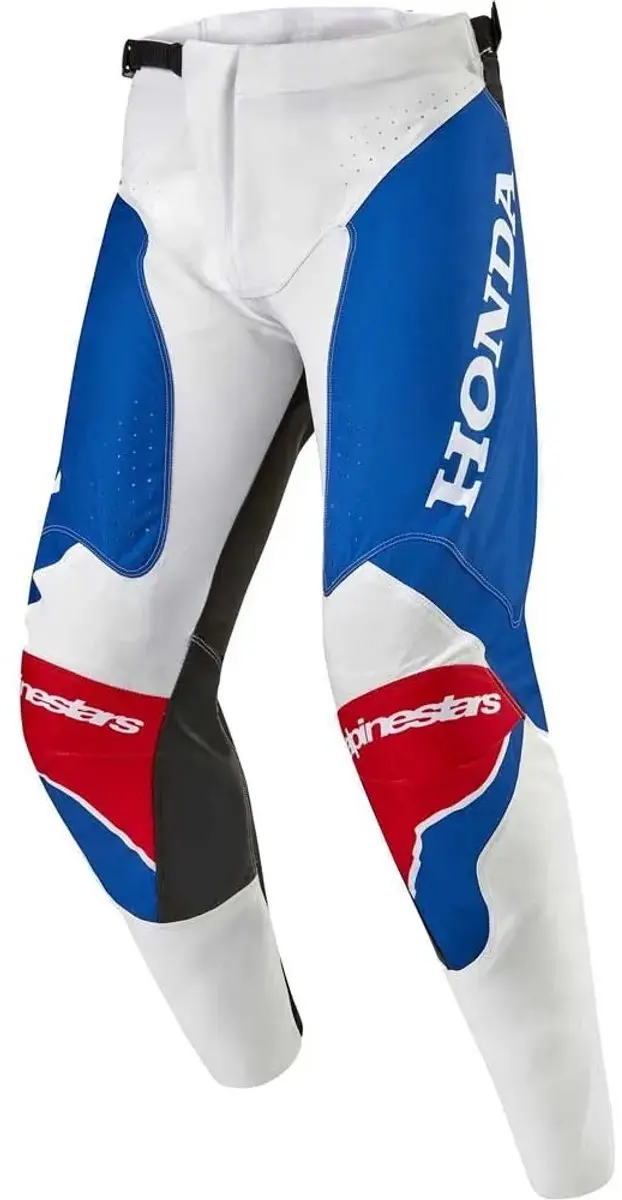 Alpinestars Honda Racer Iconic Broek 32 - Wit Helderblauw Helderrood
