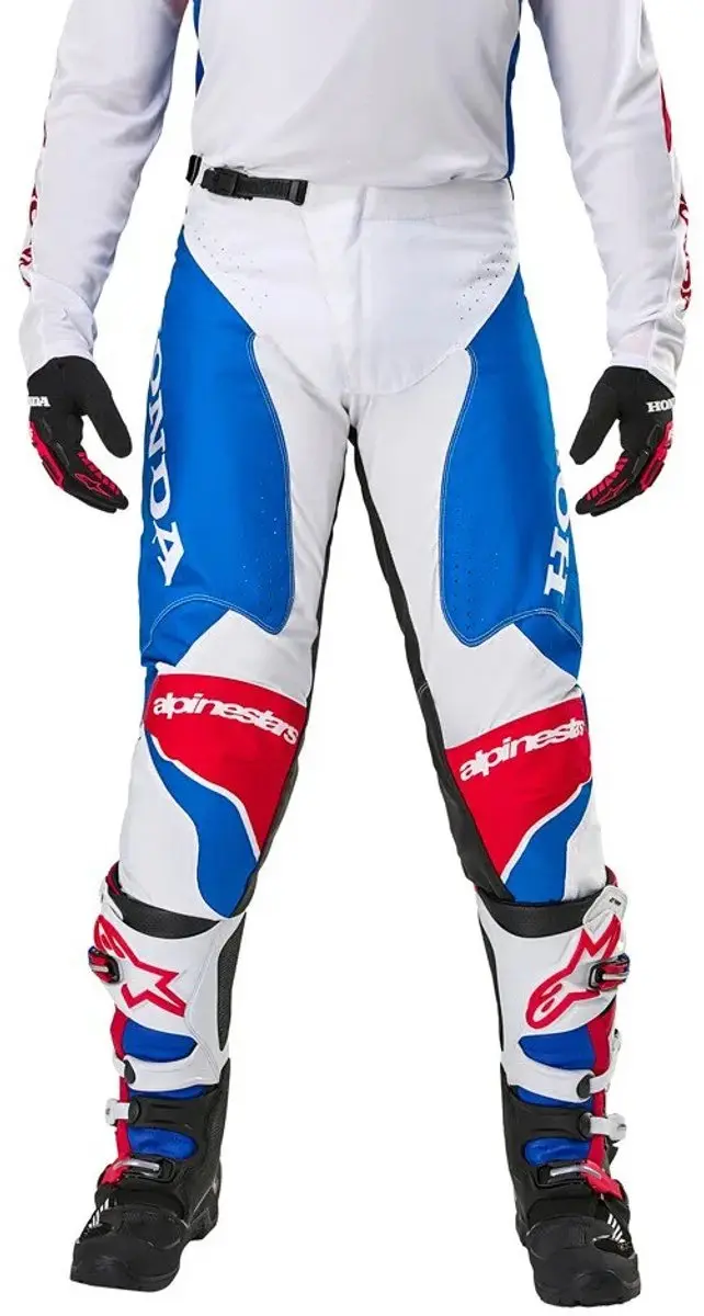 Alpinestars Honda Racer Iconic Broek 32 - Wit Helderblauw Helderrood