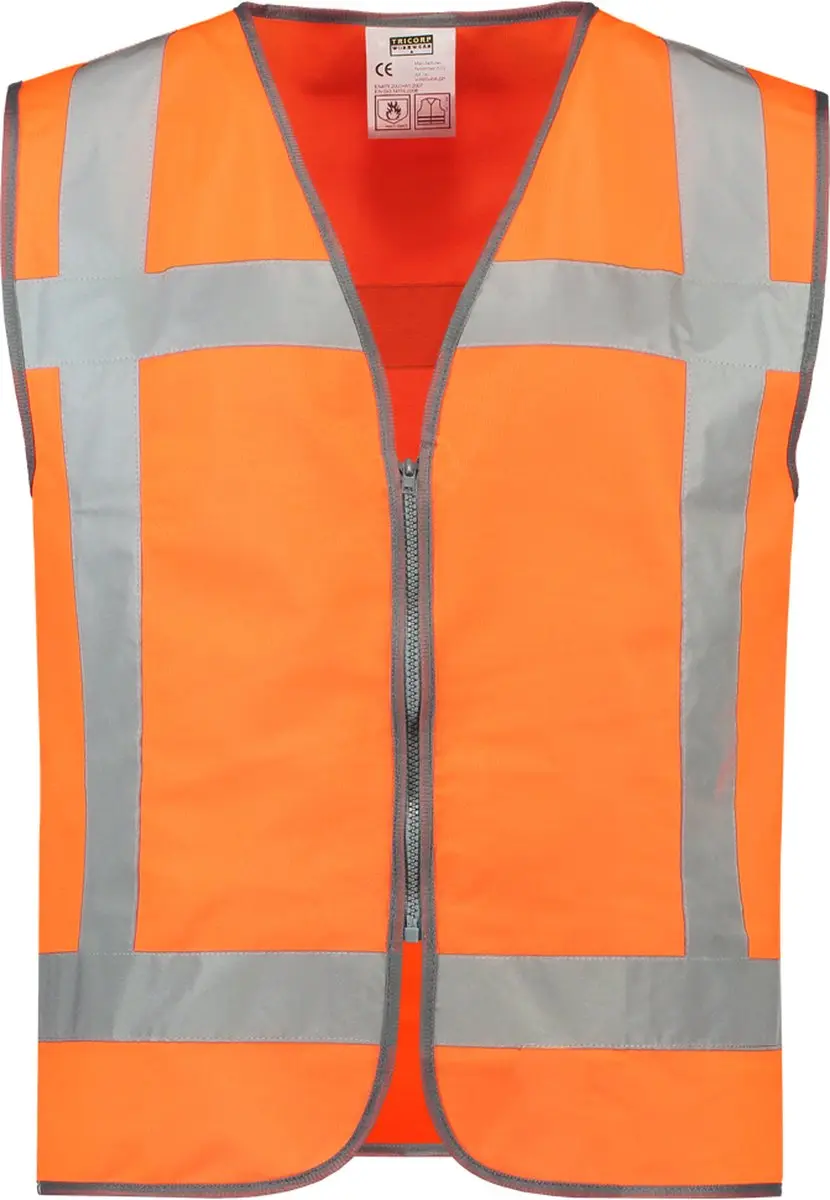 Tricorp Veiligheidsvest RWS Rits 453019 - 5XL - Fluo Oranje - afbeelding 6 van 6