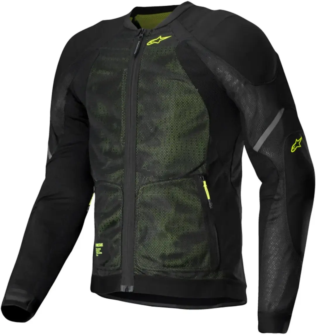 Alpinestars Troop-Air Motorjas - Maat M - Zwart/Fluo Geel