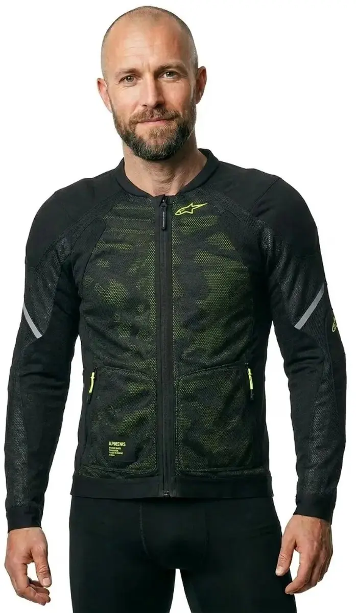 Alpinestars Troop-Air Motorjas - Maat M - Zwart/Fluo Geel