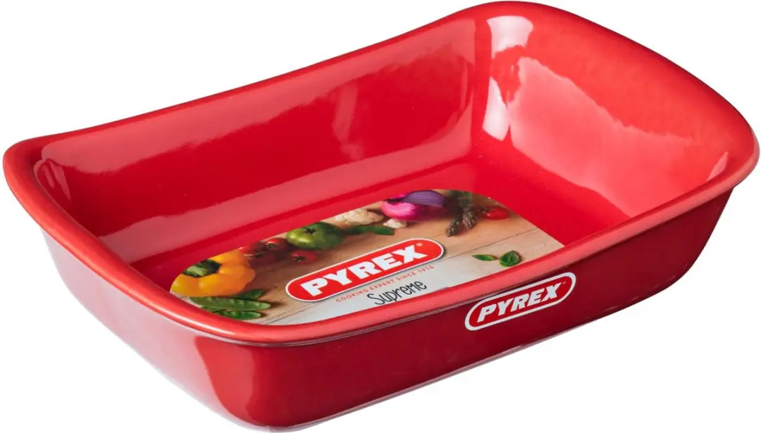 PYREX Supreme Ovenschaal Rechthoek 2,4L - Rood
