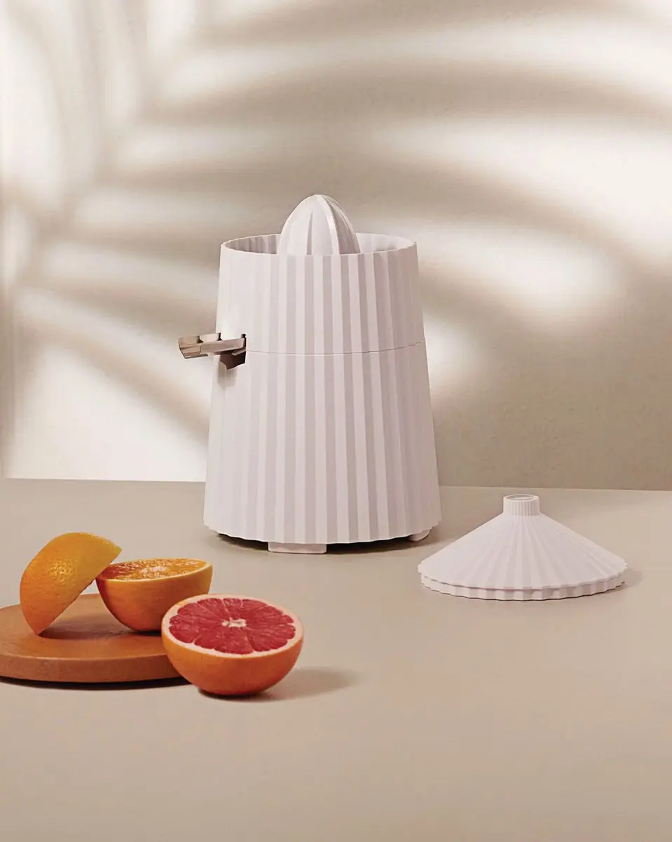 Alessi Plissé Citruspers - Wit - Ontworpen door Michele De Lucchi