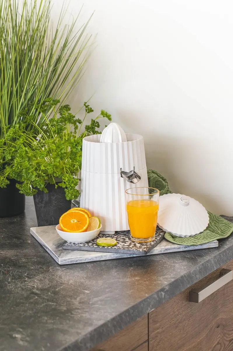 Alessi Plissé Citruspers - Wit - Ontworpen door Michele De Lucchi