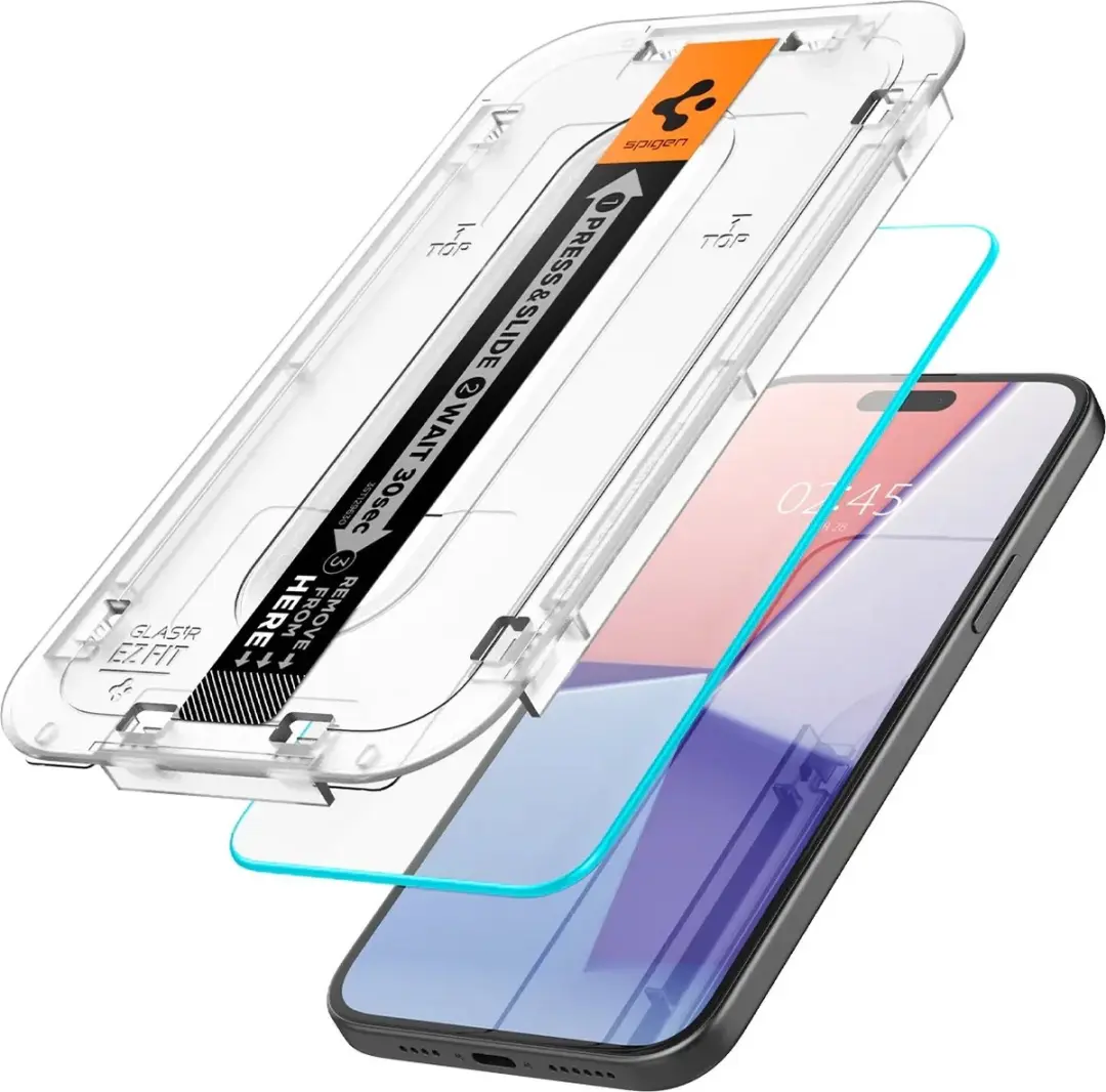 Spigen EZ Fit GLAS.tR iPhone 16 Plus Screenprotector - 2 Stuks