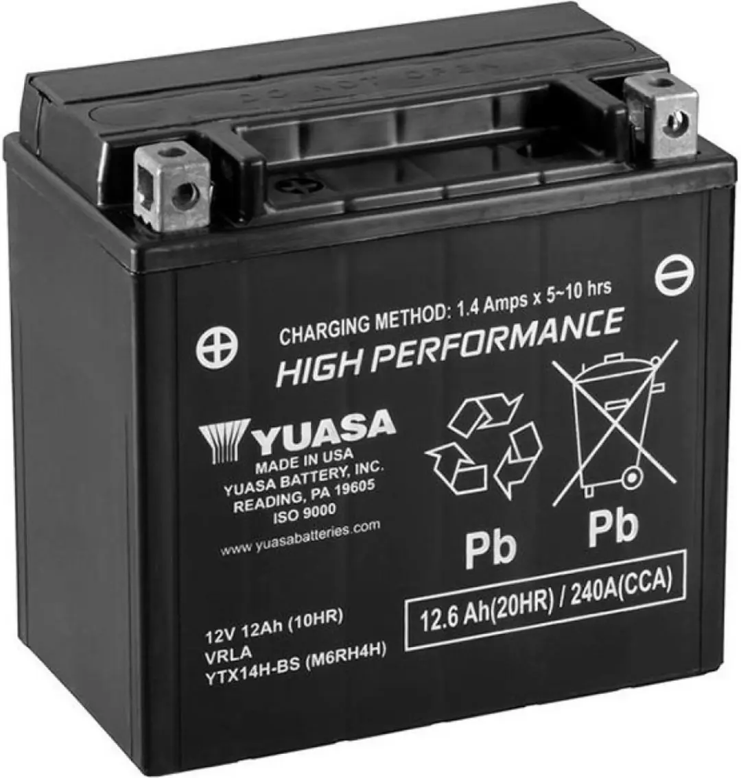 Yuasa SLA Accu YTX14H-BS 12V 12,6Ah - Arctic Cat 350 H1