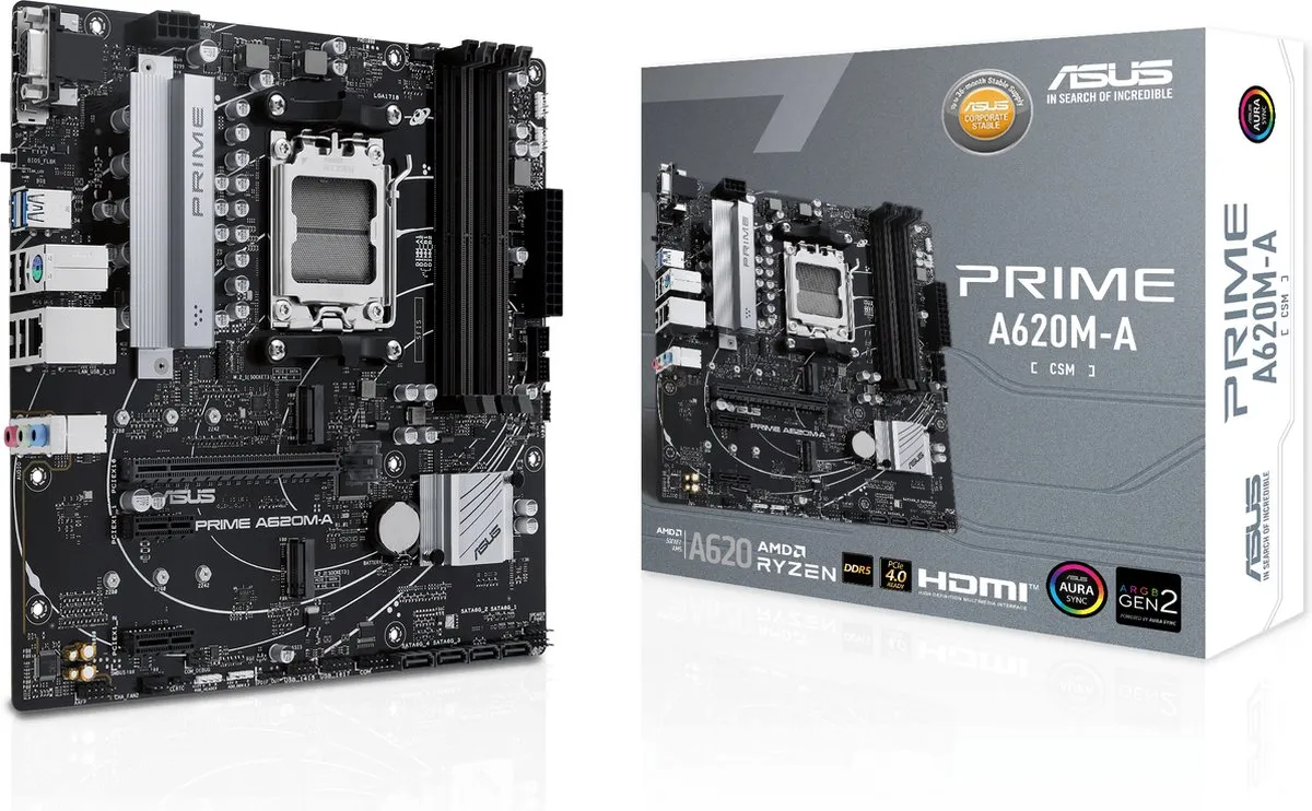 ASUS PRIME A620M-A-CSM AM5 Micro-ATX Moederbord