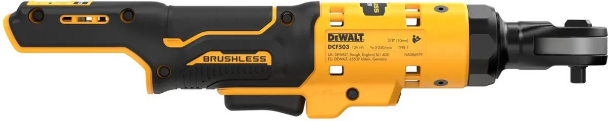 DeWalt DCF503N Haakse Ratelsleutel 12V XR - 3/8" - 280 Slagen/min
