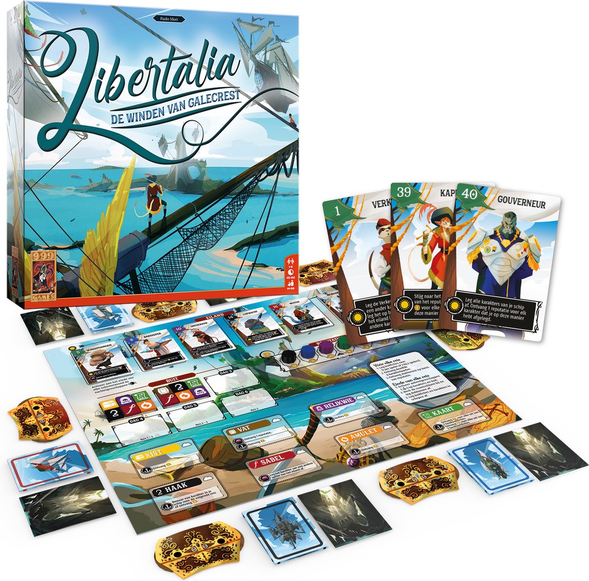 999 Games - Libertalia Bordspel - Ook voor Solospelers - Nederlandstalig