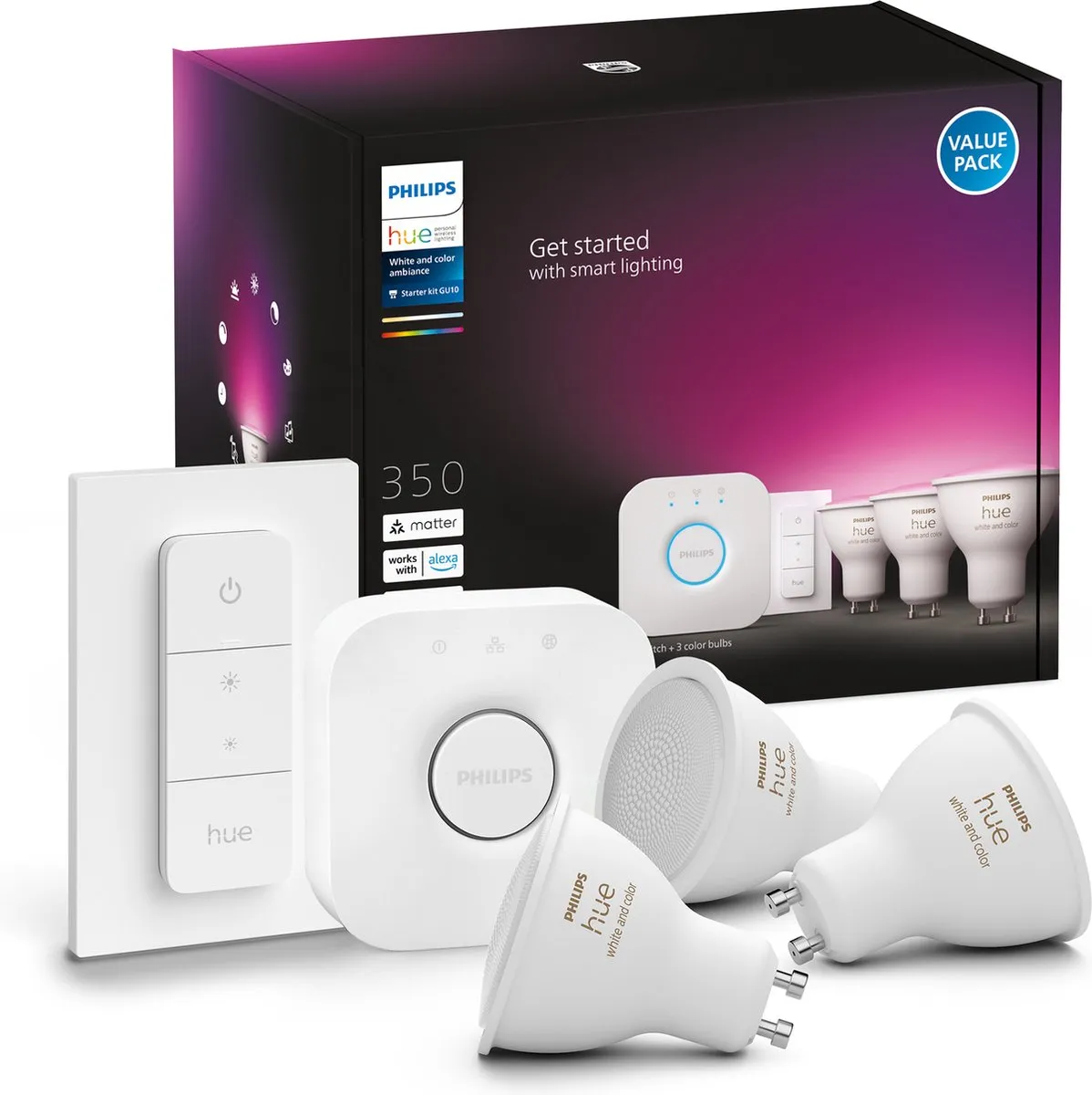 Philips Hue Starterkit 3 Lampen GU10