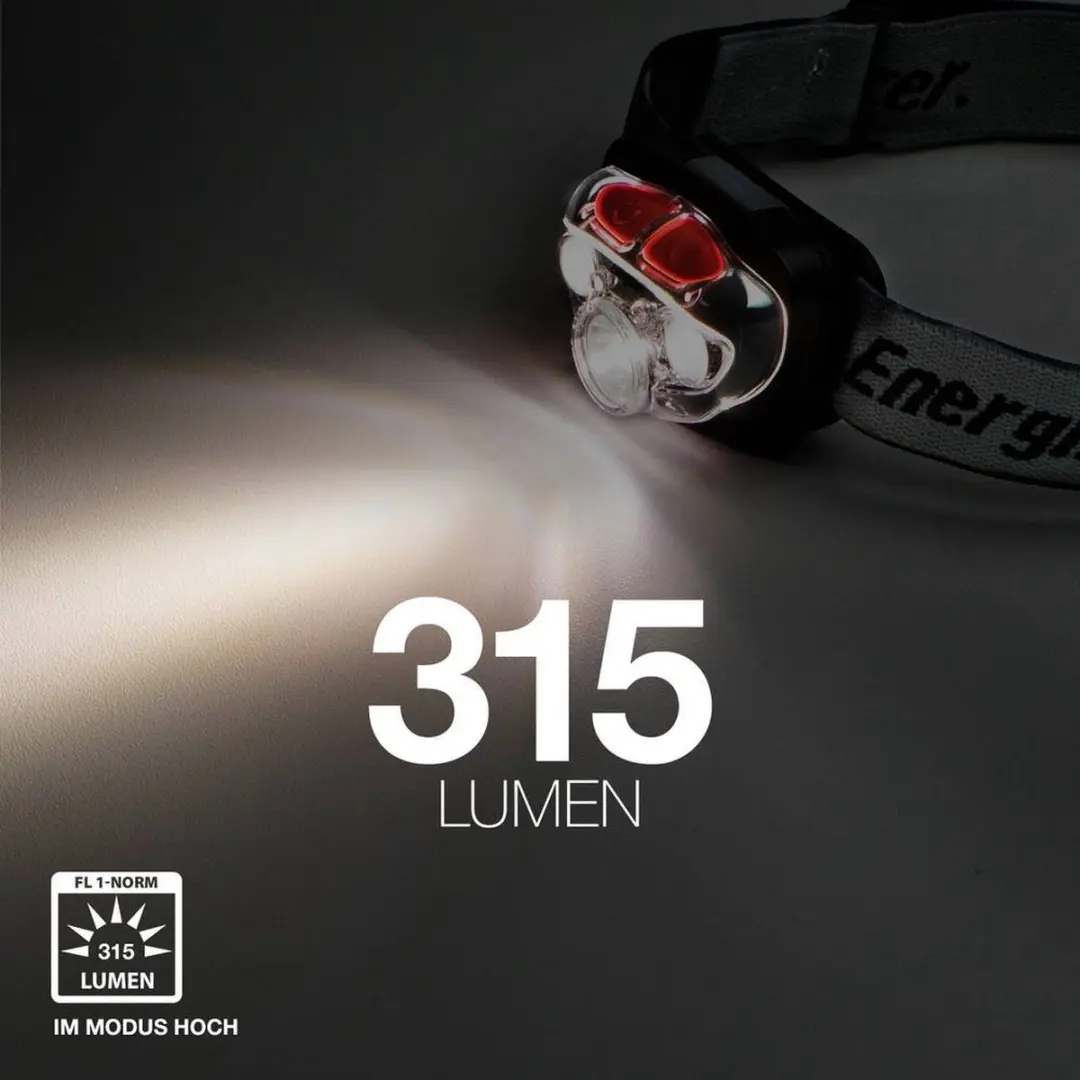 Energizer Vision HD+ Hoofdlamp E300280700 - Wit/Rood LED