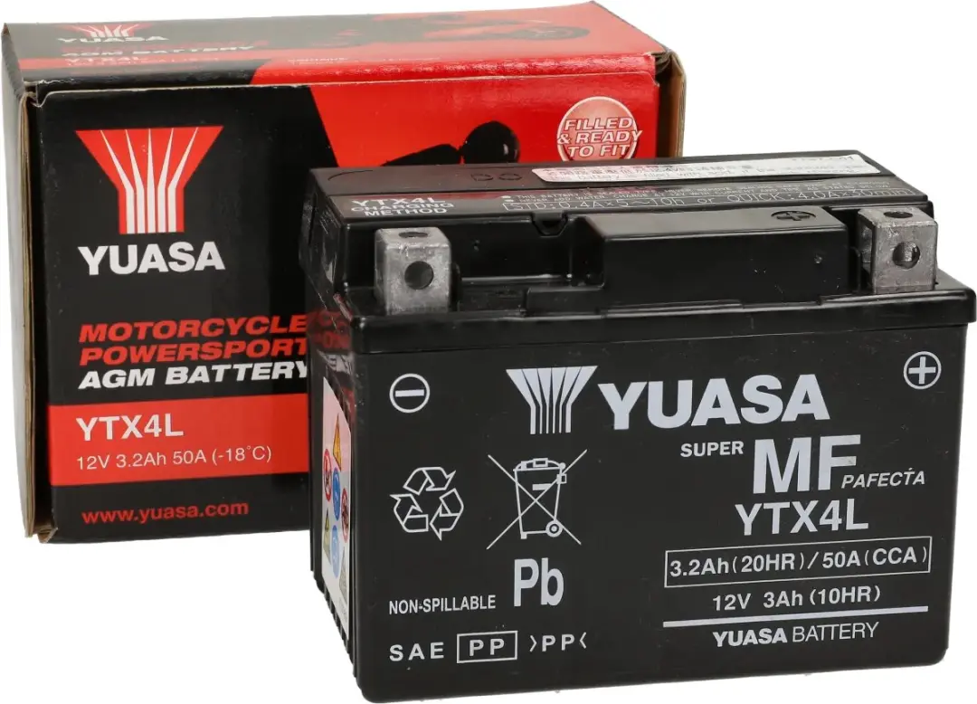 Yuasa YTX4L-BS Gel Accu 12V 4Ah