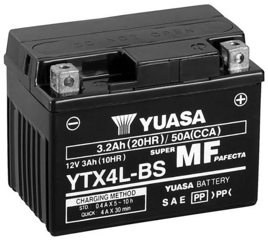 Yuasa YTX4L-BS Gel Accu 12V 4Ah - Onderhoudsvrij - afbeelding 6 van 6