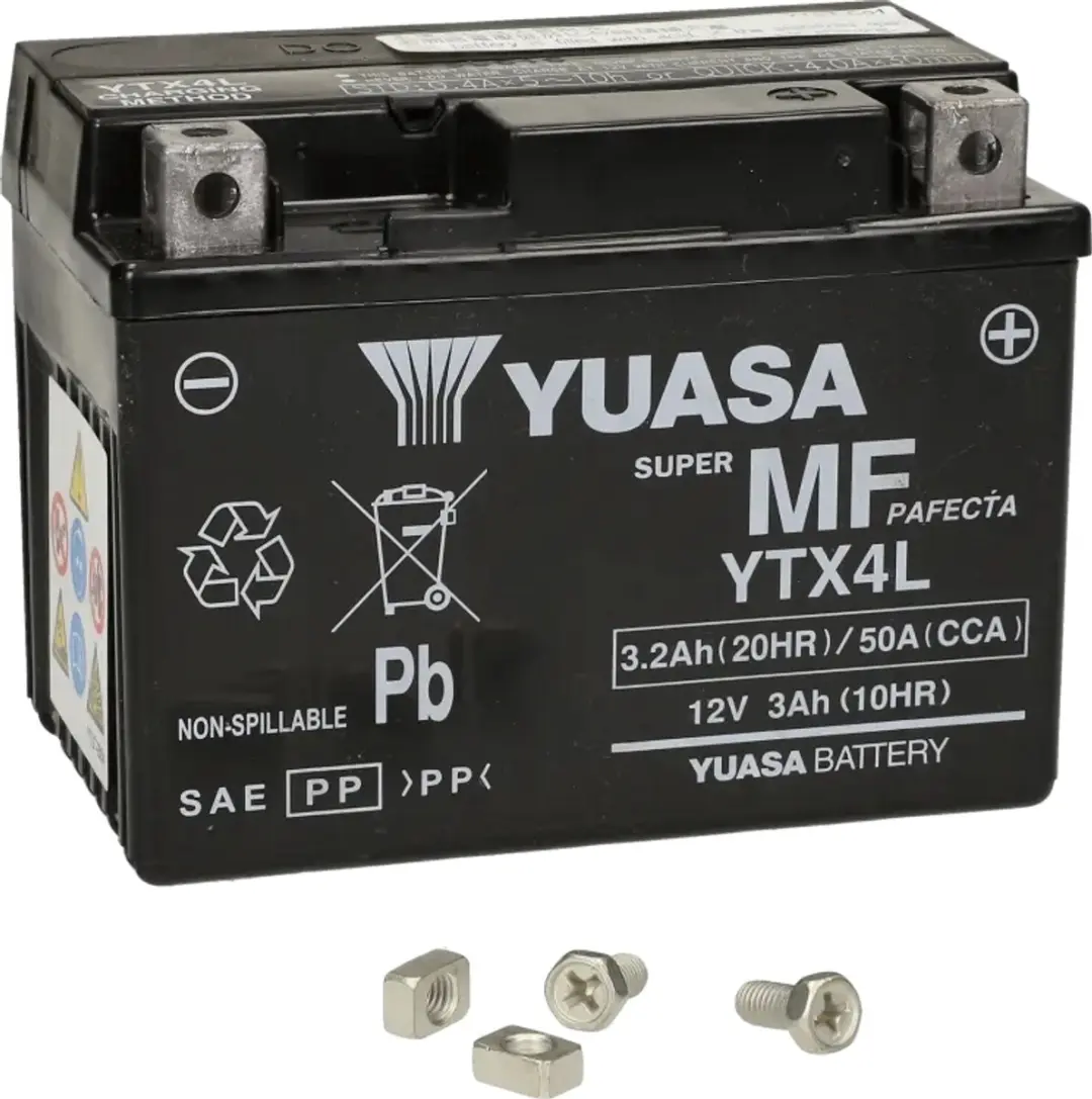 Yuasa YTX4L-BS Gel Accu 12V 4Ah - Onderhoudsvrij