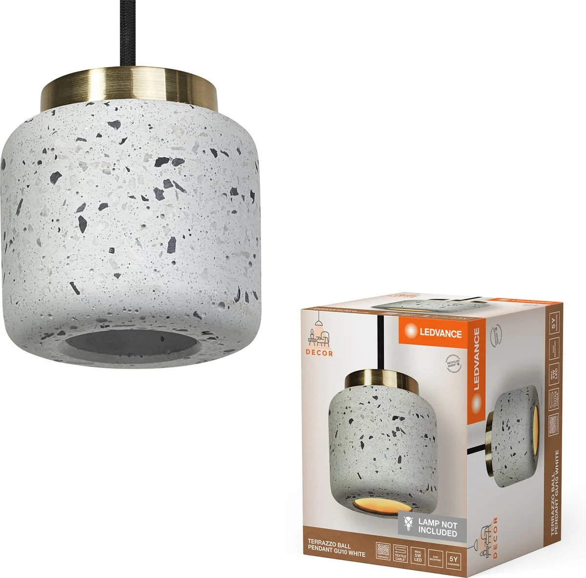 LEDVANCE Decor Terrazzo Ball Hanglamp 1XGU10