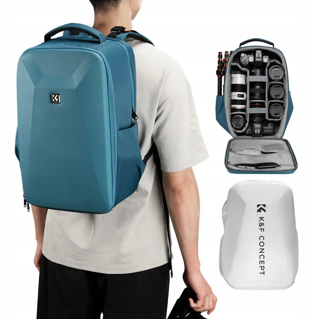 K&F Concept Fototas 22L Marineblauw - Waterdicht