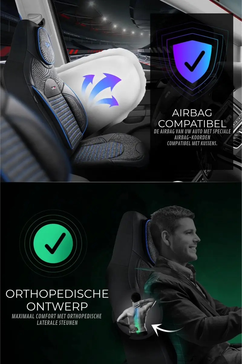 Panda Autostoelhoezen Hyundai i10 2008-2013 Enzo Blauw