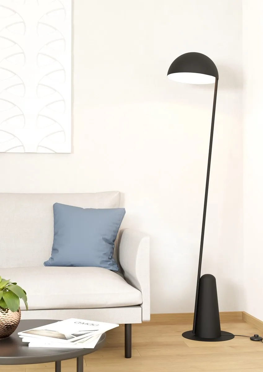 Eglo Aranzola Vloerlamp E27 - 163,5 cm - Zwart/Wit - afbeelding 6 van 6