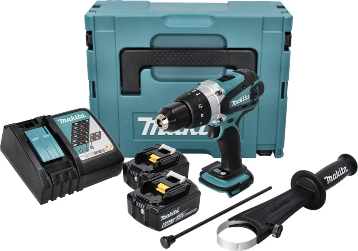 Makita DHP458RGJ Klopboormachine 18V - 2x 6,0Ah + Oplader + Makpac - afbeelding 5 van 5