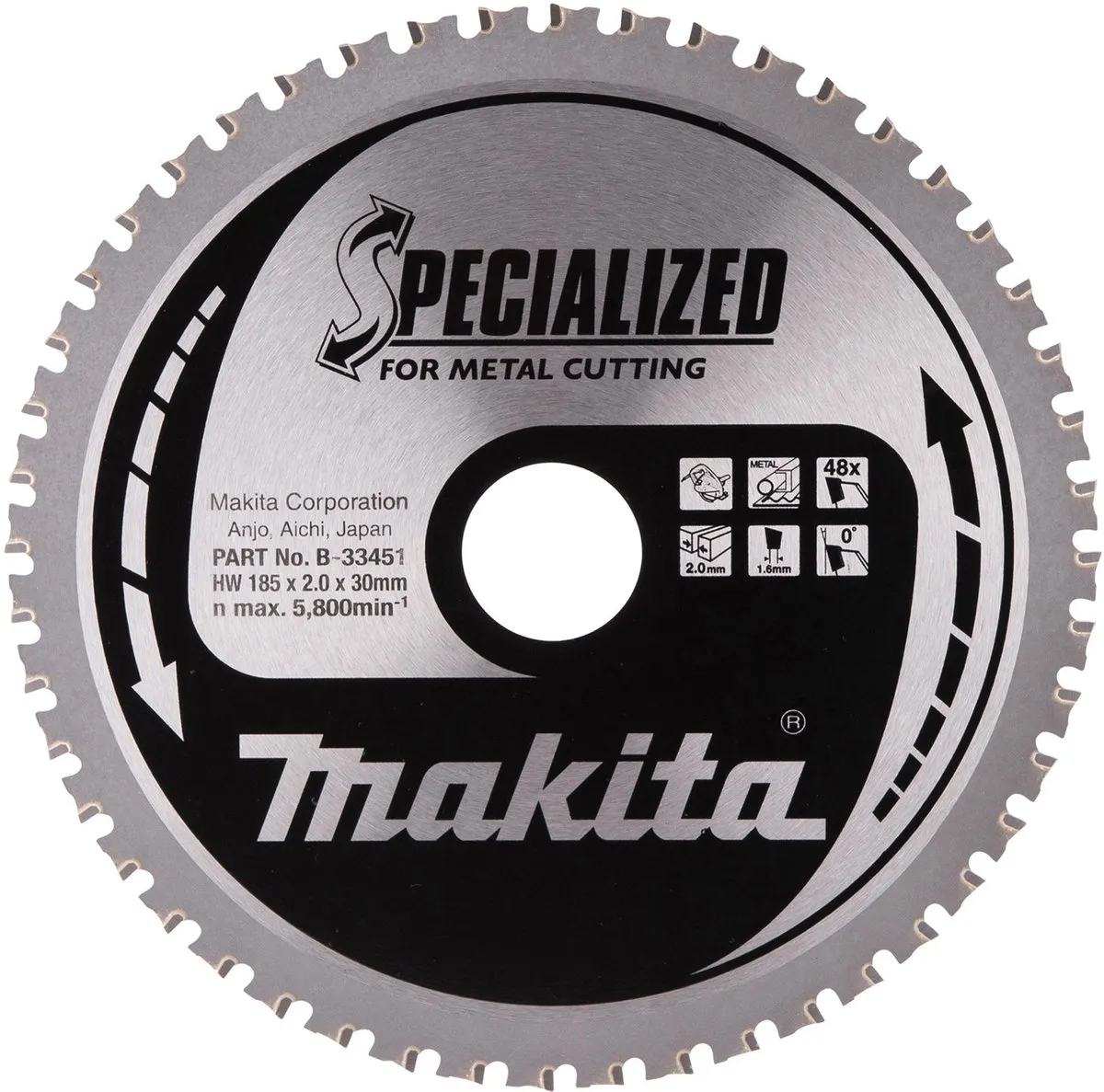 Makita B-33451 Cirkelzaagblad Staal 185mm