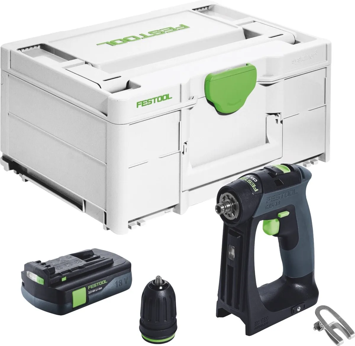 Festool CXS 18-Basic Accuboormachine 40Nm - borstelloos - 1x 3.0Ah - afbeelding 2 van 5