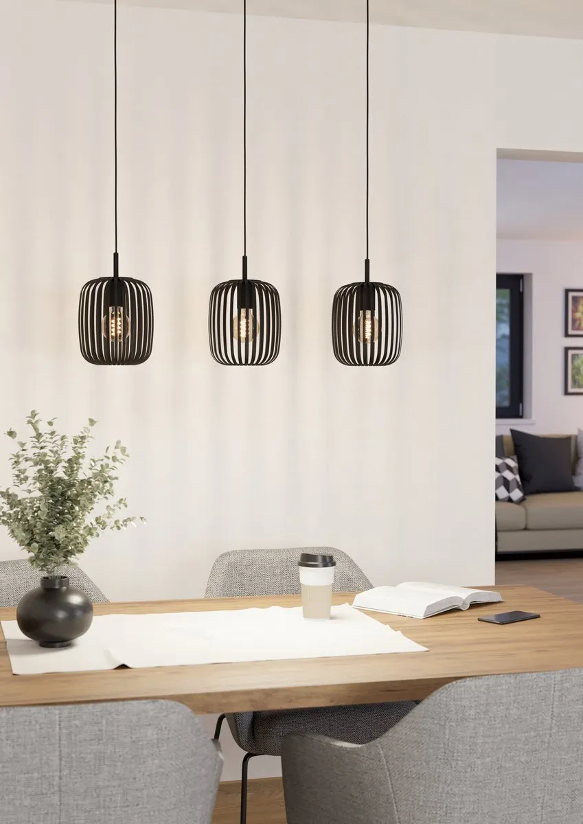Eglo Romazzina Hanglamp E27 - 5 Lichtpunten - 77cm - Zwart - afbeelding 6 van 6