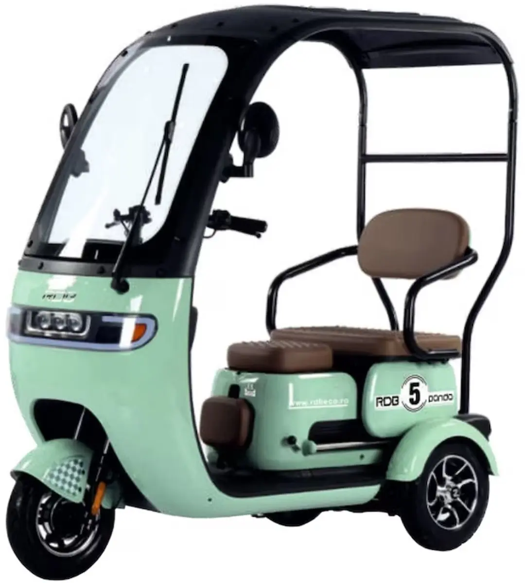 Panda Elektrische Driewieler Scooter 1000W - 60V 20Ah - Paars/Groen
