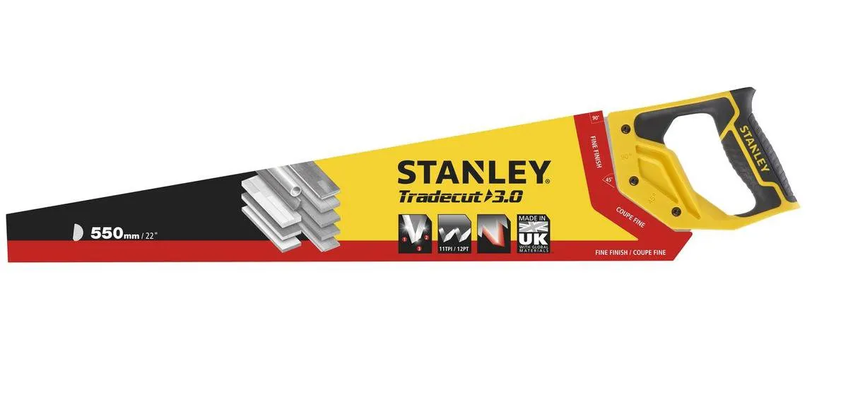 Stanley Houtzaag Fijn 550mm - afbeelding 2 van 3