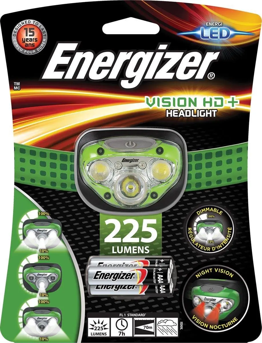 Energizer Vision HD Hoofdlamp - 7 LED Groen