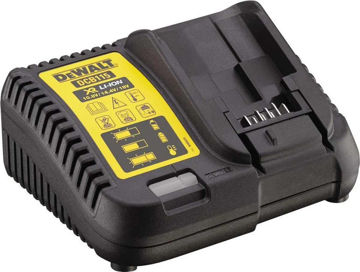 DeWalt DCB115-QW Acculader - 5000mAh - Zwart/Geel