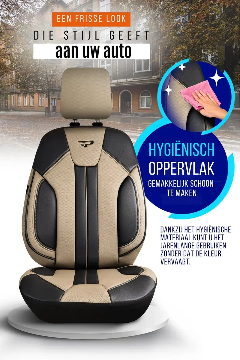 Panda Stoelhoezen Cupra Ateca - 2 Voorstoelen - Beige