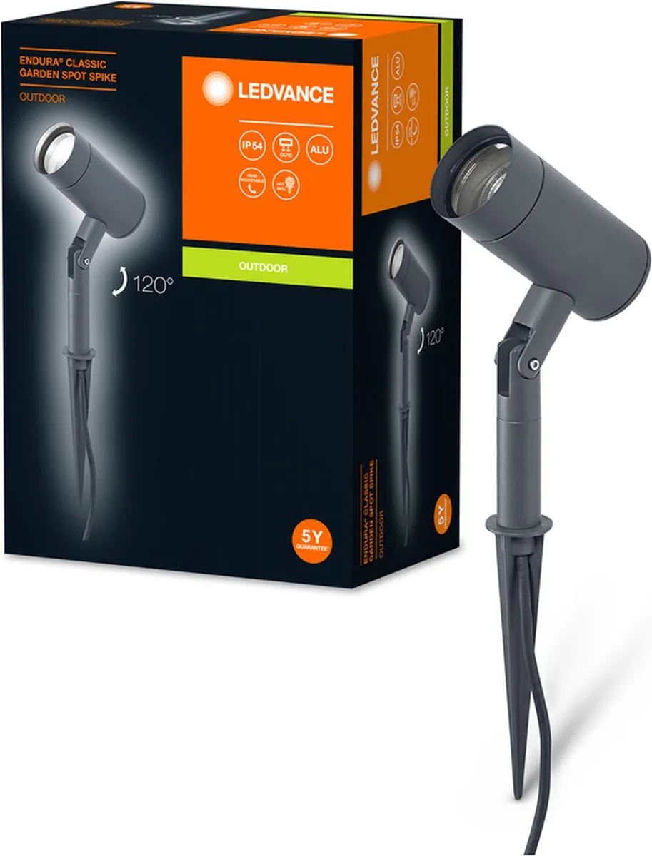LEDVANCE Endura Classic Garden Spotspike GU10 - Outdoor - IP54 - Zwart