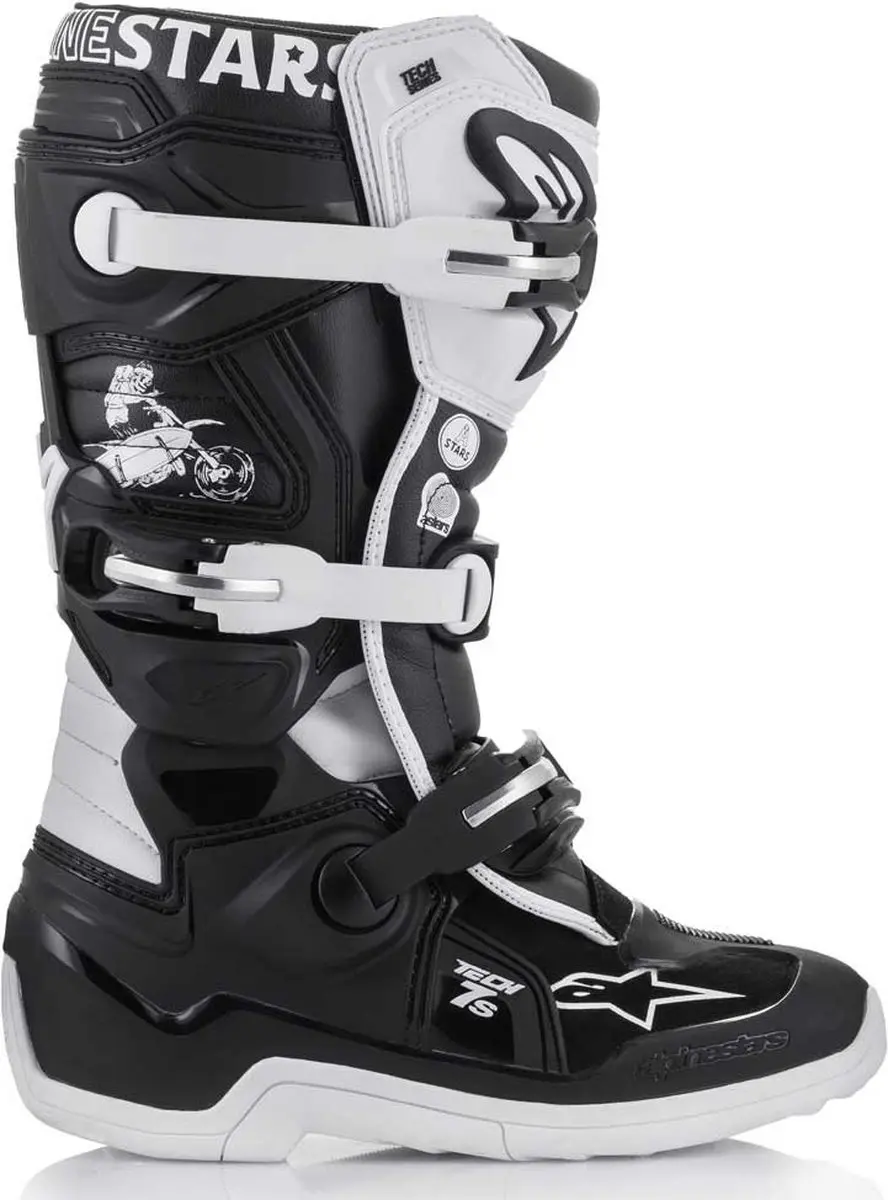 Alpinestars Tech 7 S Laarzen - Maat 8 - Zwart/Wit