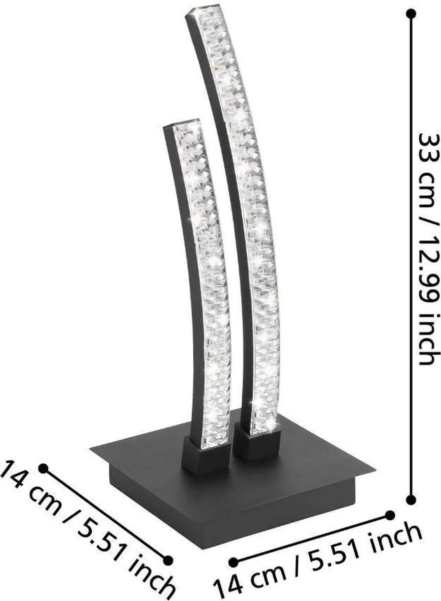 Eglo Lejias Tafellamp - Ø19,5cm Zwart